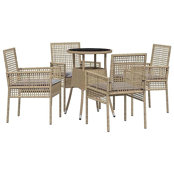 vidaXL Garten Essgruppe 5-Tlg Beige Poly Rattan 3334948 günstig online kaufen