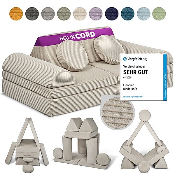 Linodino Kindersofa Spielsofa I Schaumstoff Stapelsteine günstig online kaufen