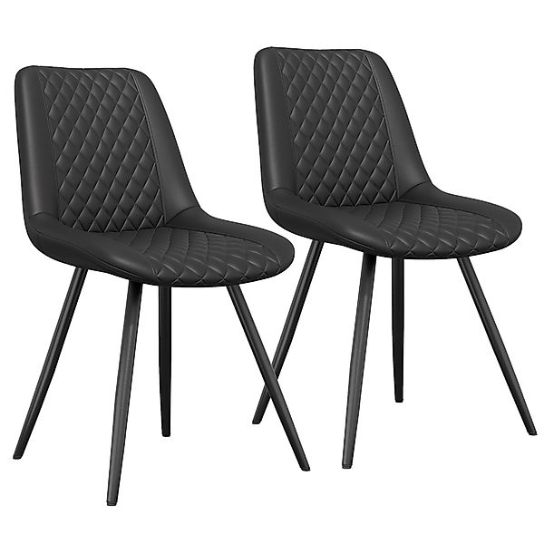 HawthyHome Esszimmerstuhl Set of 2 Kunstleder günstig online kaufen