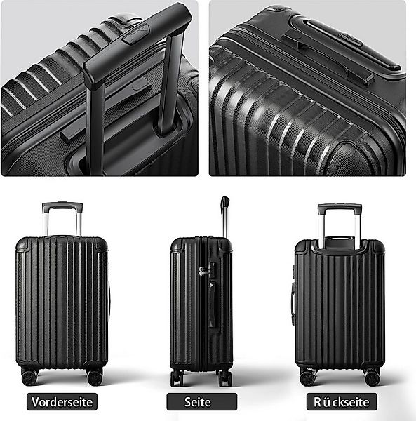 Abistab Koffer Hartschalen Reisekoffer mit Zahlenschloss, Hartgepäck, 4 Rol günstig online kaufen