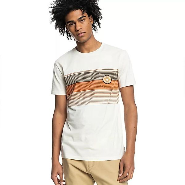 Quiksilver New Stripes Kurzärmeliges T-shirt L Antique White günstig online kaufen