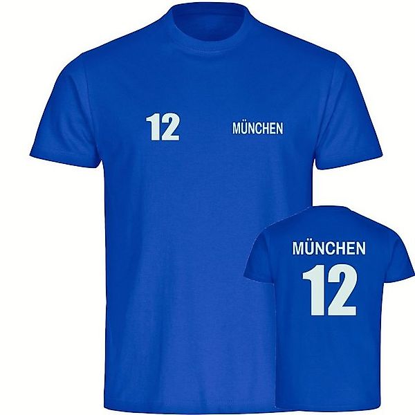 multifanshop T-Shirt Herren München blau - Trikot Nummer 12 - Männer günstig online kaufen