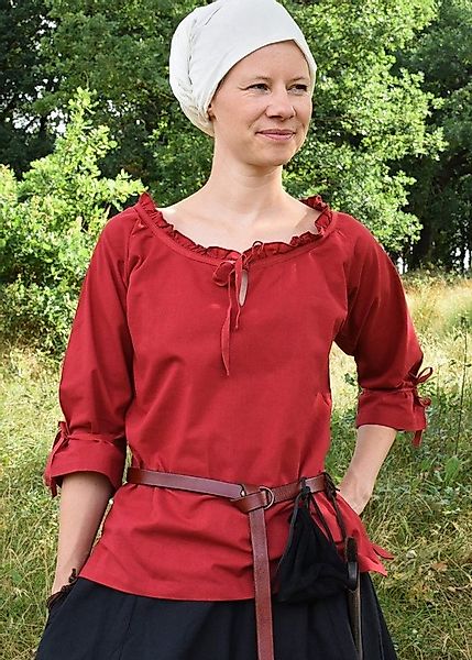 Battle Merchant Burgfräulein-Kostüm Markt-Mittelalter Bluse Birga 3/4 Arm R günstig online kaufen