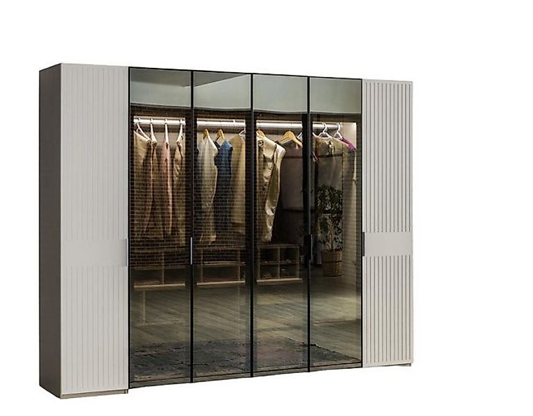 JVmoebel Kleiderschrank Loft Schlafzimmer Holz Schrank Glasschrank Möbel We günstig online kaufen