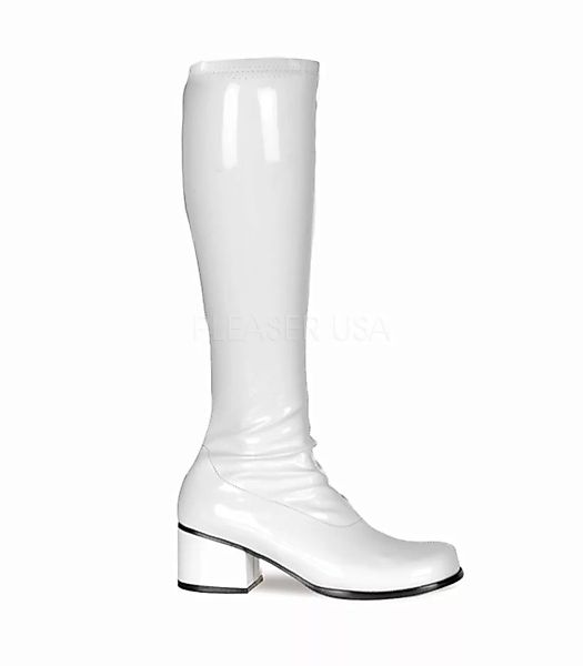 Retro Stiefel RETRO-300 - Lack Weiß (Schuhgröße: EUR 40) günstig online kaufen