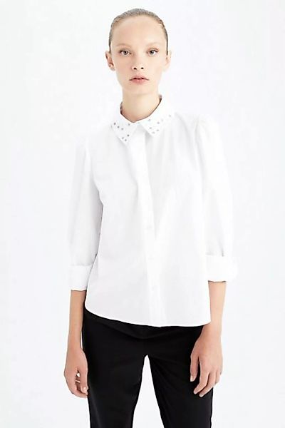 DeFacto Langarmhemd Damen Langarmhemd FITTED günstig online kaufen