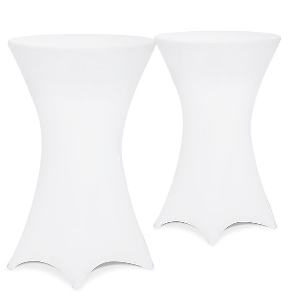 Stehtischhusse 2er-Set Weiß Ø60cm günstig online kaufen