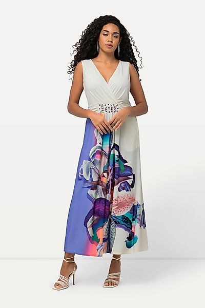 Ulla Popken Cocktailkleid Maxikleid Wickeloptik A-Linie günstig online kaufen