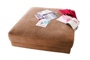 KAWOLA Hocker MADELINE, Big Hocker Polsterhocker günstig online kaufen