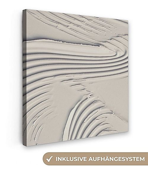 OneMillionCanvasses® Leinwandbild Abstrakt - Kunst - Linien - Weiß, Fotodru günstig online kaufen