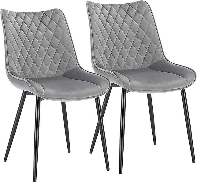 Woltu Esszimmerstuhl (2 St), Polsterstuhl mit Rückenlehne Sitzfläche aus Sa günstig online kaufen