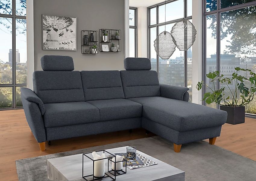 Home affaire Ecksofa "Palmera L-Form, B: 244 cm" optional Bettfunktion & Be günstig online kaufen