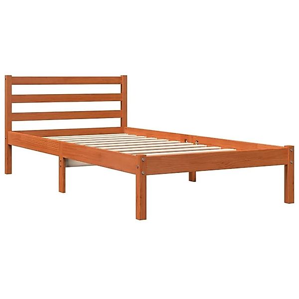 vidaXL Massivholzbett ohne Matratze Wachsbraun 75x190 cm Kiefernholz 844137 günstig online kaufen