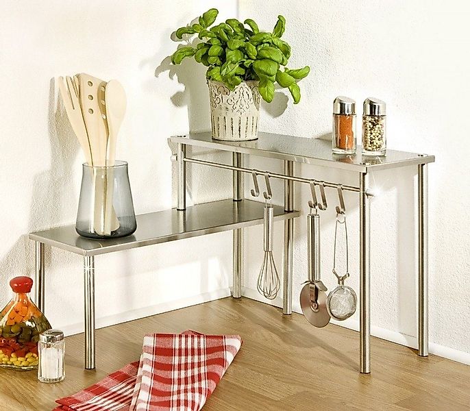 WENKO Küchenregal WENKO Küchen-Eckregal EDELSTAHL günstig online kaufen