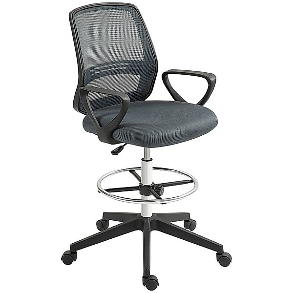 Vinsetto Bürostuhl Ergonomischer Schreibtischstuhl mit Armlehnen und Verste günstig online kaufen