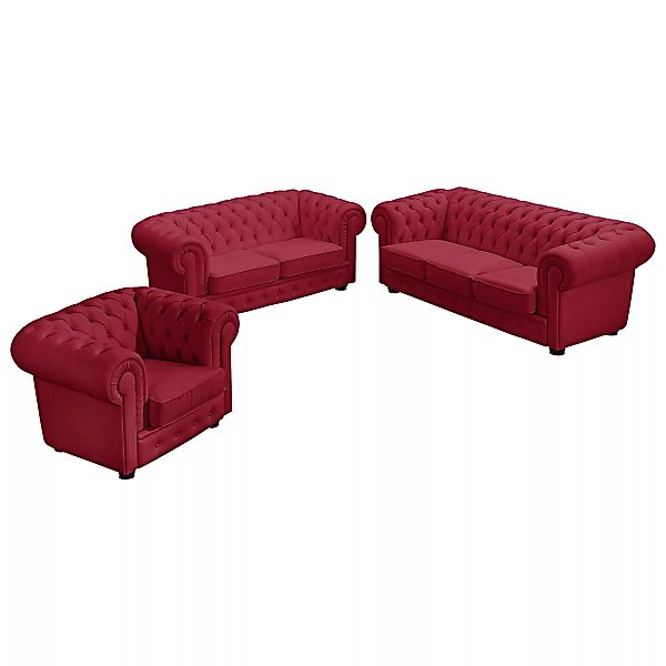 Sofa 2-sitzer Rot »bridgeport« günstig online kaufen