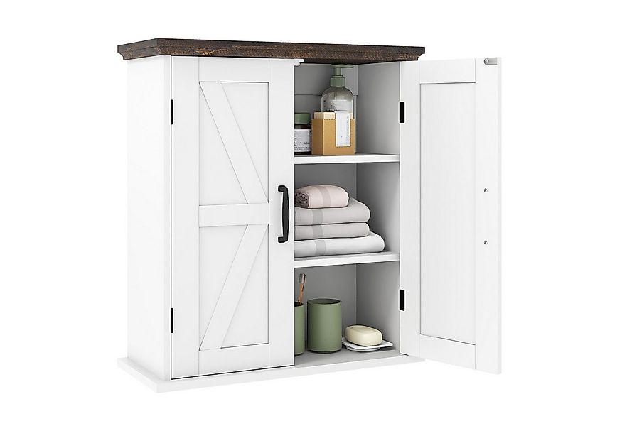 COSTWAY Hängeschrank Badezimmerschrank hängend mit verstellbaren Ablagen günstig online kaufen