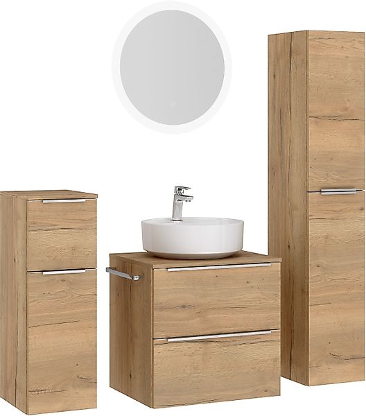 nobilia® Badmöbel-Set »Alvene«, (4 St., vormontiert, mit Soft-Close), inkl. günstig online kaufen