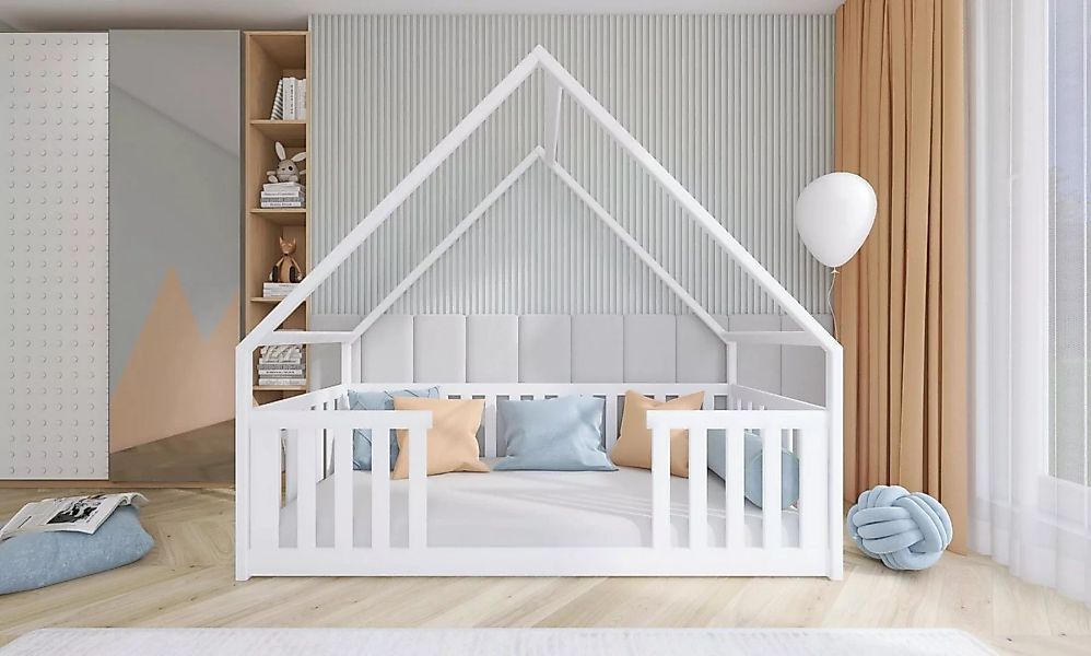 Fun Möbel Hausbett Kinderbett BECKY (in sechs Größen und drei Farben), Inkl günstig online kaufen