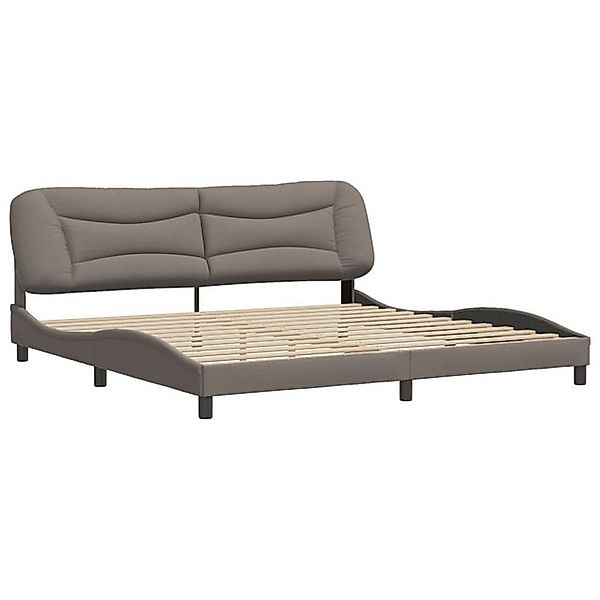 furnicato Bettgestell ohne Matratze "Hvar" Taupe 200x200 cm Stoff (1-tlg) günstig online kaufen