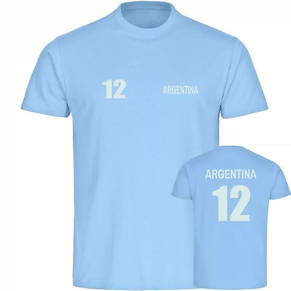 multifanshop T-Shirt Herren Argentina - Trikot 12 - Männer günstig online kaufen