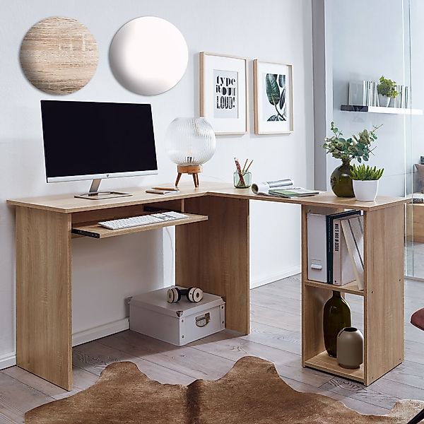 FINEBUY Schreibtisch kombination Bürotisch Eck Winkel günstig online kaufen