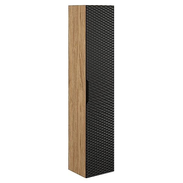 Lomadox Hochschrank OLUO-56-BLACK Badschrank, 1-türig, Eiche günstig online kaufen