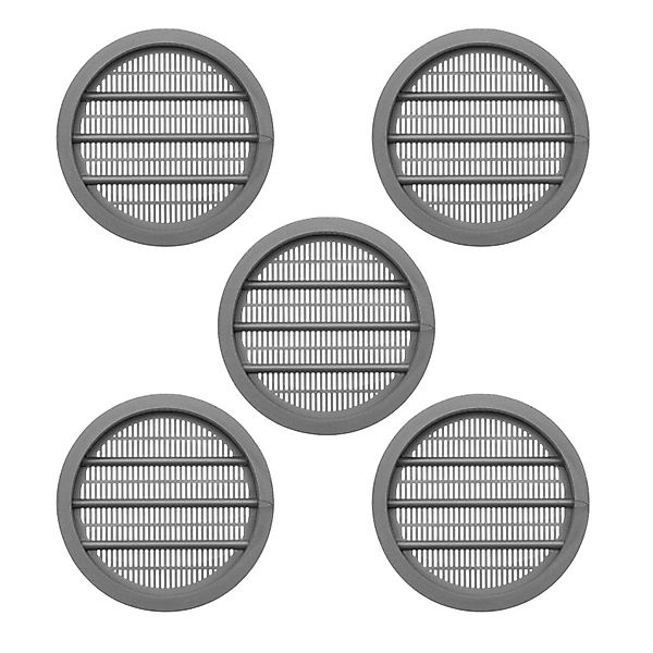 SOTECH 5 Stück Lüftungsrosette Ø65 mm aus Kunststoff Zum Einlassen Silbergr günstig online kaufen