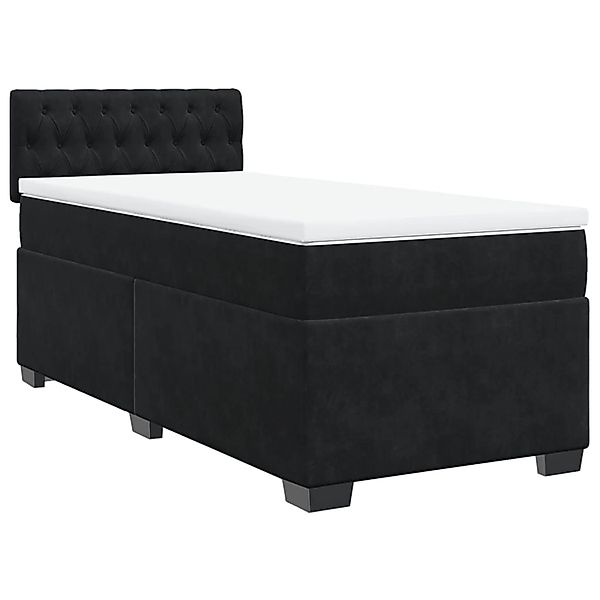 vidaXL Boxspringbett mit Matratze Schwarz 100x200 cm Samt2097891 günstig online kaufen