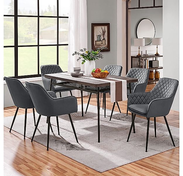 Yaheetech Esszimmerstuhl Küchenstühle (4 St), Stuhl-Set Polsterstühle mit A günstig online kaufen