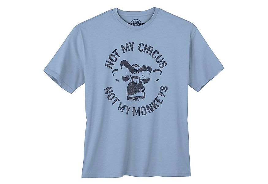 Iron Stitch Print-Shirt Iron Stitch Übergröße T-Shirt Not my Circus hellbla günstig online kaufen