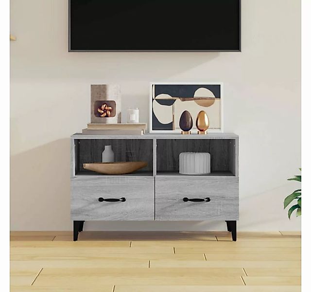 furnicato TV-Schrank Grau Sonoma 80x36x50 cm Holzwerkstoff günstig online kaufen