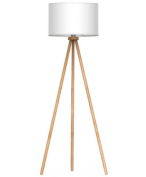 Tomons LED Stehlampe wohnzimmer Stehleuchte Stativ aus Holz, E27, mit 8W LE günstig online kaufen