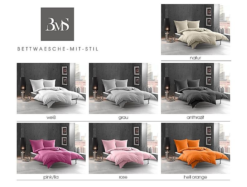 BETTWAESCHE-MIT-STIL Bettwäsche Mako Satin Damast Bettwäsche Streifen Lima, günstig online kaufen