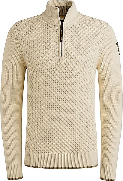 PME Legend Half Zip Structure Sweater Ecru - Größe XL günstig online kaufen