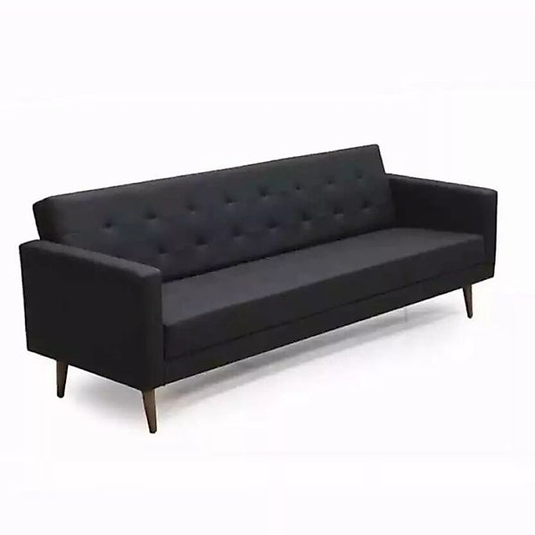 JVmoebel Sofa Schwarz Sofa 3 Sitzer Arbeitzimmer Textil Möbel Couch Polster günstig online kaufen