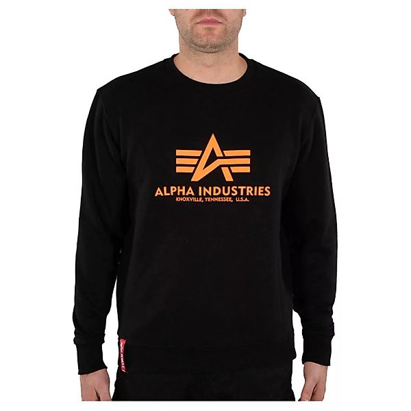 Alpha Industries Basic Reflective Print Sweatshirt M Black / Reflective Ora günstig online kaufen