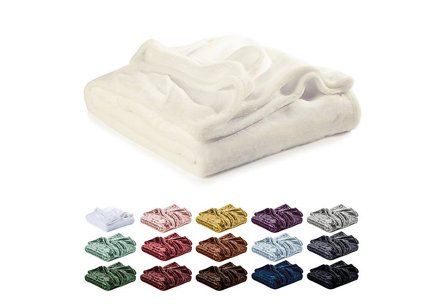 Wohndecke Kuscheldecke, Fleecedecke, Wolldecke flauschig und weich, Lavea, günstig online kaufen
