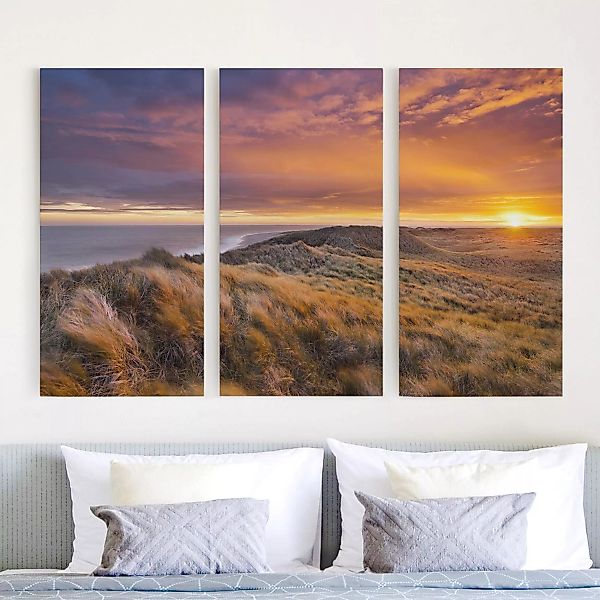 3-teiliges Leinwandbild Natur & Landschaft - Querformat Sonnenaufgang am St günstig online kaufen