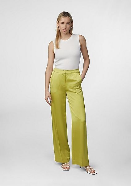 comma Chinos Hose Fließende Wide-Leg-Hose aus Satin günstig online kaufen