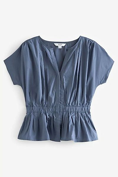 Next Blusenshirt Kurzärmlige Bluse mit Elastiktaille V-Ausschnitt (1-tlg) günstig online kaufen