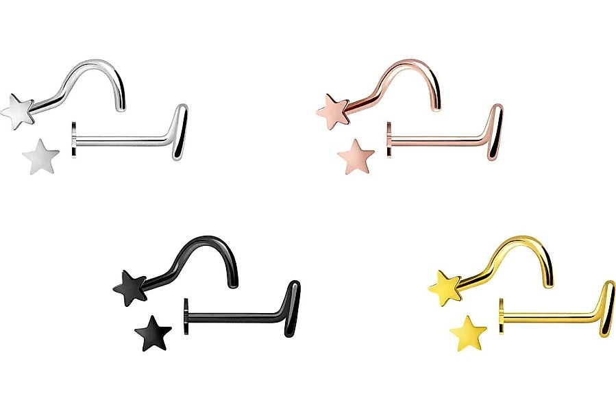 PIERCINGLINE Nasenpiercing Chirurgenstahl Nasenstecker STERN (Nasenstecker günstig online kaufen