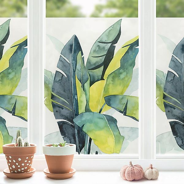 Fensterfolie Tropisches Blattwerk - Banane günstig online kaufen