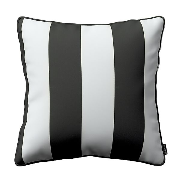 Kissenhülle Gabi mit Paspel, schwarz-weiß, 60 x 60 cm, Vintage 70's (137-53 günstig online kaufen