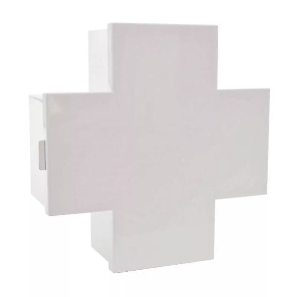 Cappellini - Cross Medizinschrank - weiß/glänzend/BxHxT 43,5x43x15,5cm günstig online kaufen