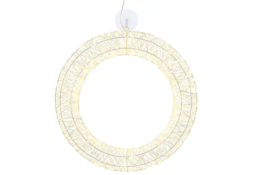 BURI Lichterkette LED Lichterkranz 50cm mit Timer warmweiß Drahtkranz Weihn günstig online kaufen