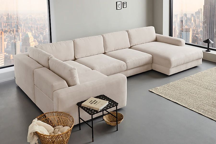Places of Style Wohnlandschaft "Bloomfield, Mega Polsterecke, Breite 390cm, günstig online kaufen