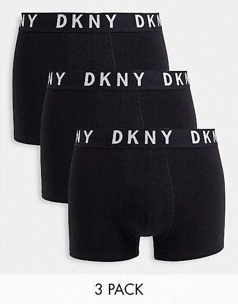 DKNY ‑ Seattle ‑ Boxershorts in Schwarz im 3er-Pack günstig online kaufen