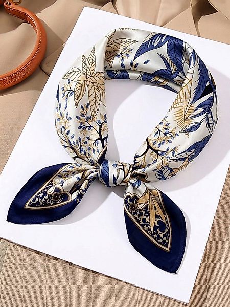 Vivi Idee Seidentuch 100% Maulbeerseide Halstuch Damen Tropische Blätter, Q günstig online kaufen
