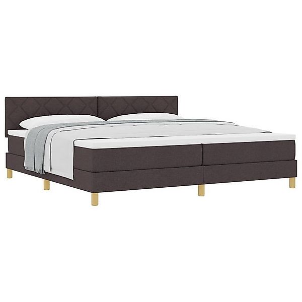 vidaXL Bett Boxspringbett mit Matratze Dunkelbraun 200x200 cm Stoff (1-tlg) günstig online kaufen